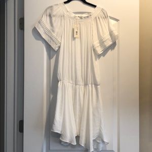 Ramy Brooks Jessica dress wht crochet trim nwt